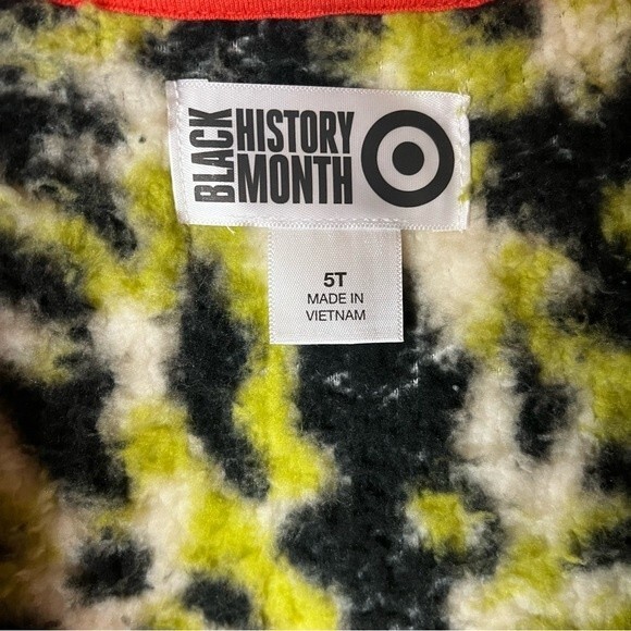 Target Black History Month Camouflage Fleece Sherpa Jacket Unisex Size 5T New! - Picture 8 of 10